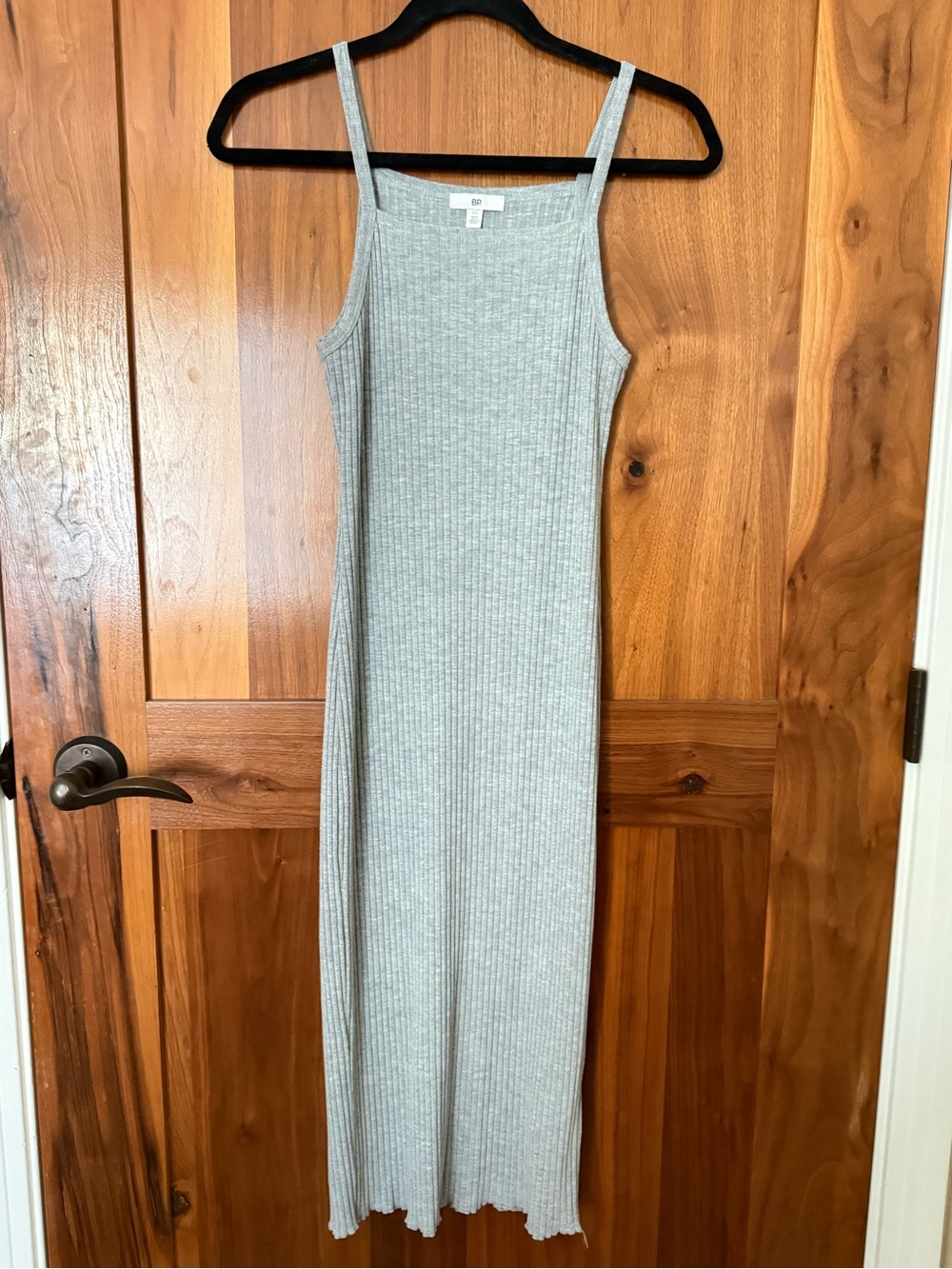 bp Ribbed Tank Maxi Dress - Gray